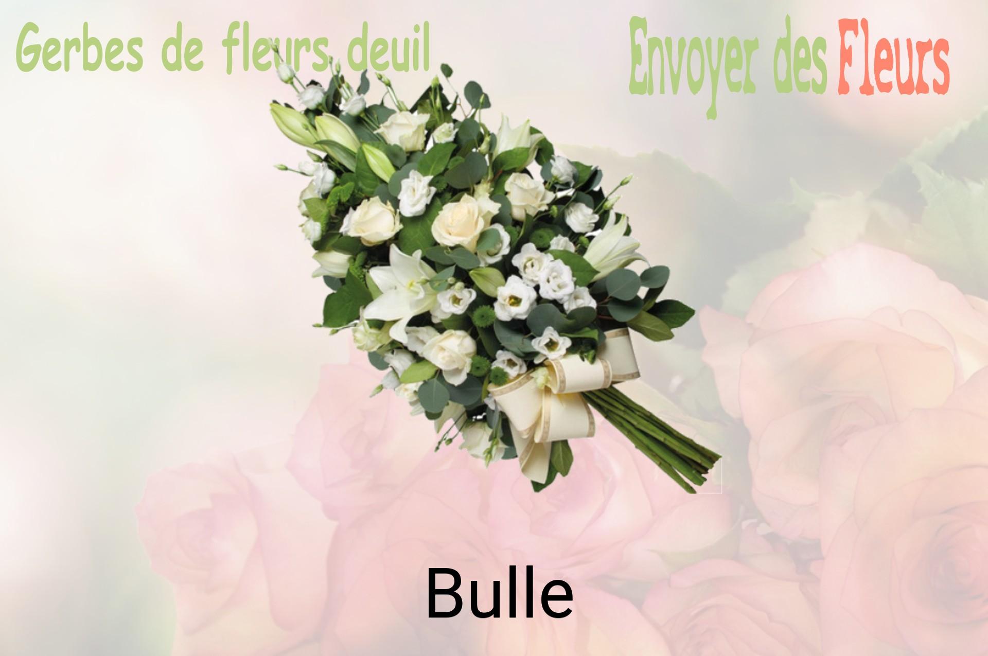 Gerbe de fleurs de deuil livrée à Bulle